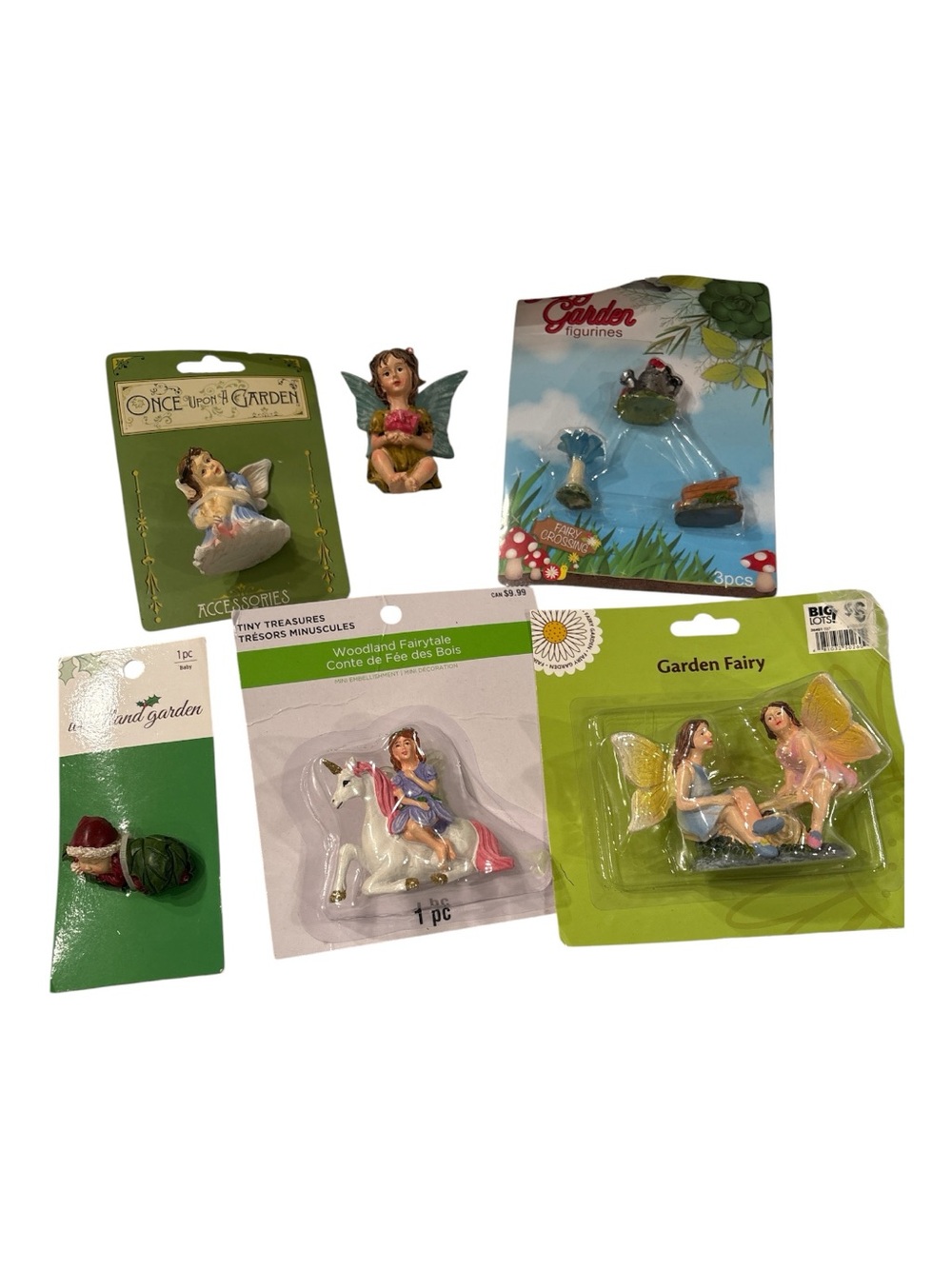 Garden Fairy Assortment - Mixed Colors - Assorted Brands total 9 pieces
